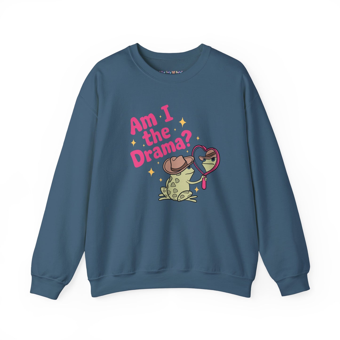 Am I The Drama? Funny Frog Unisex Crewneck Sweatshirt