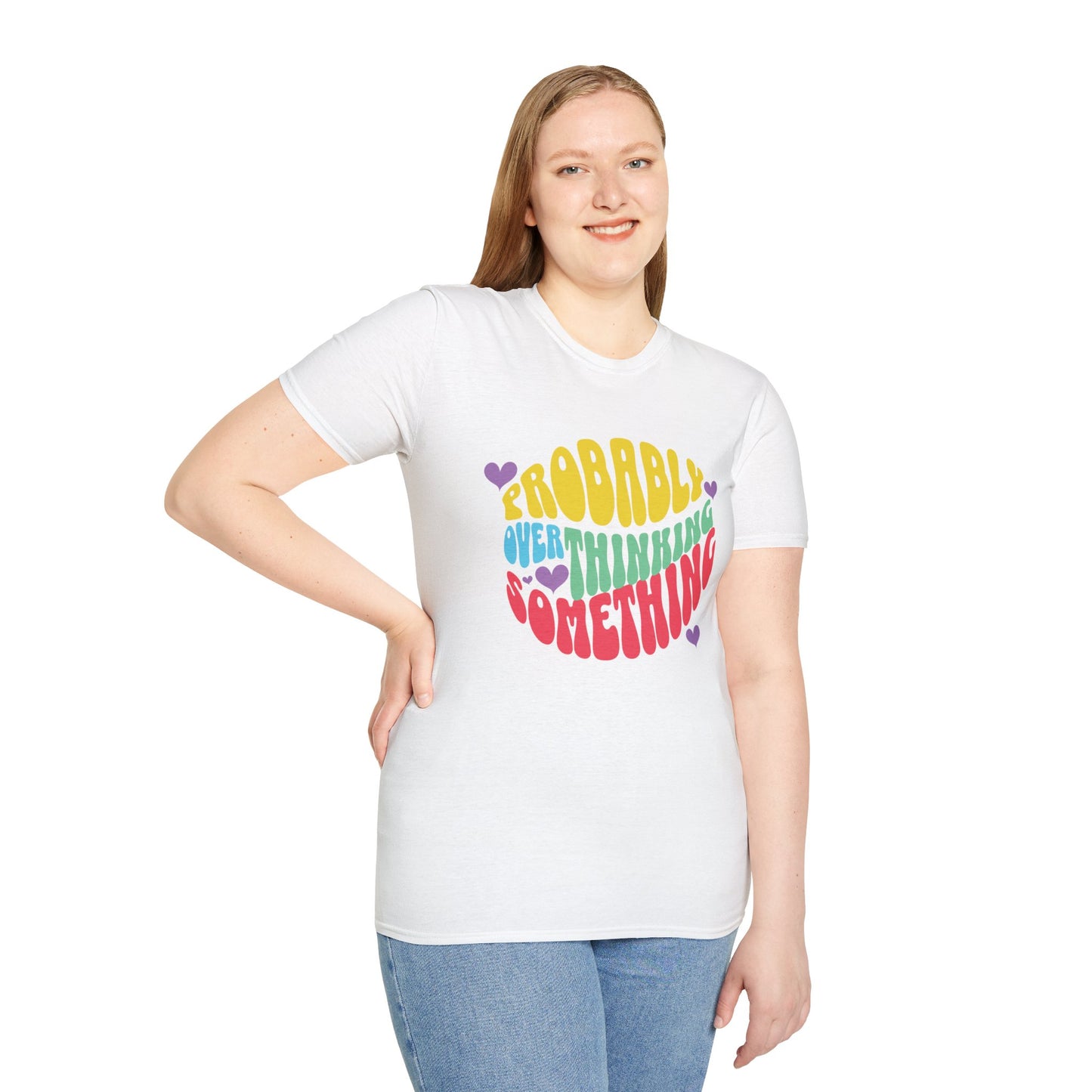'Probably Overthinking Something' Unisex Softstyle T-Shirt