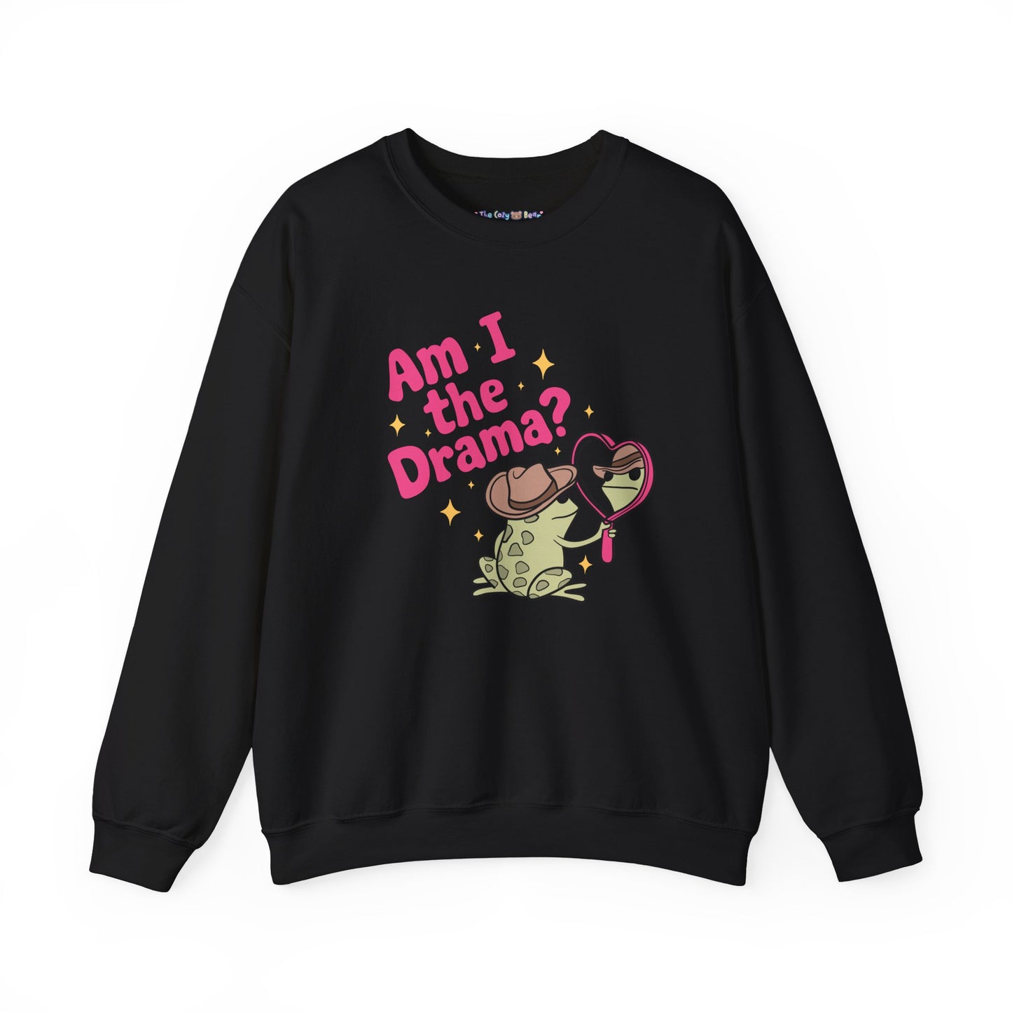 Am I The Drama? Funny Frog Unisex Crewneck Sweatshirt