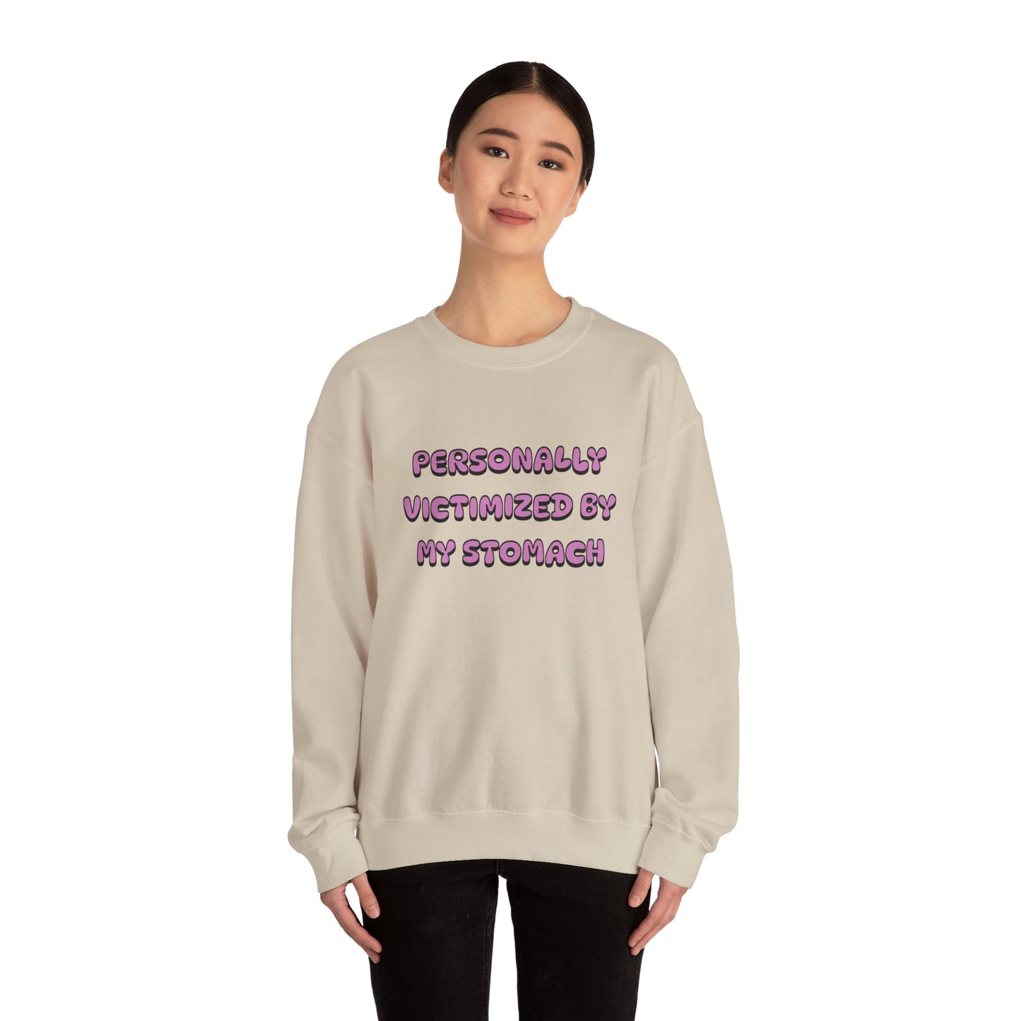 'Personally Victimized by My Stomach' Unisex Crewneck Sweatshirt