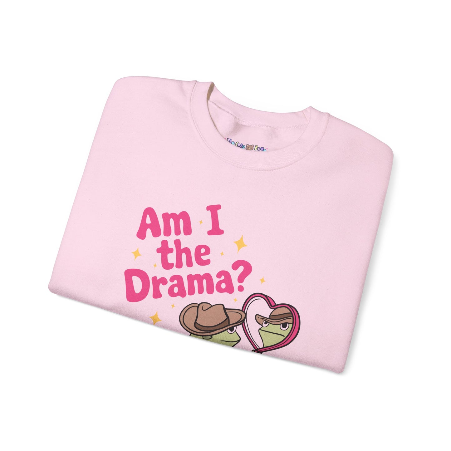 Am I The Drama? Funny Frog Unisex Crewneck Sweatshirt