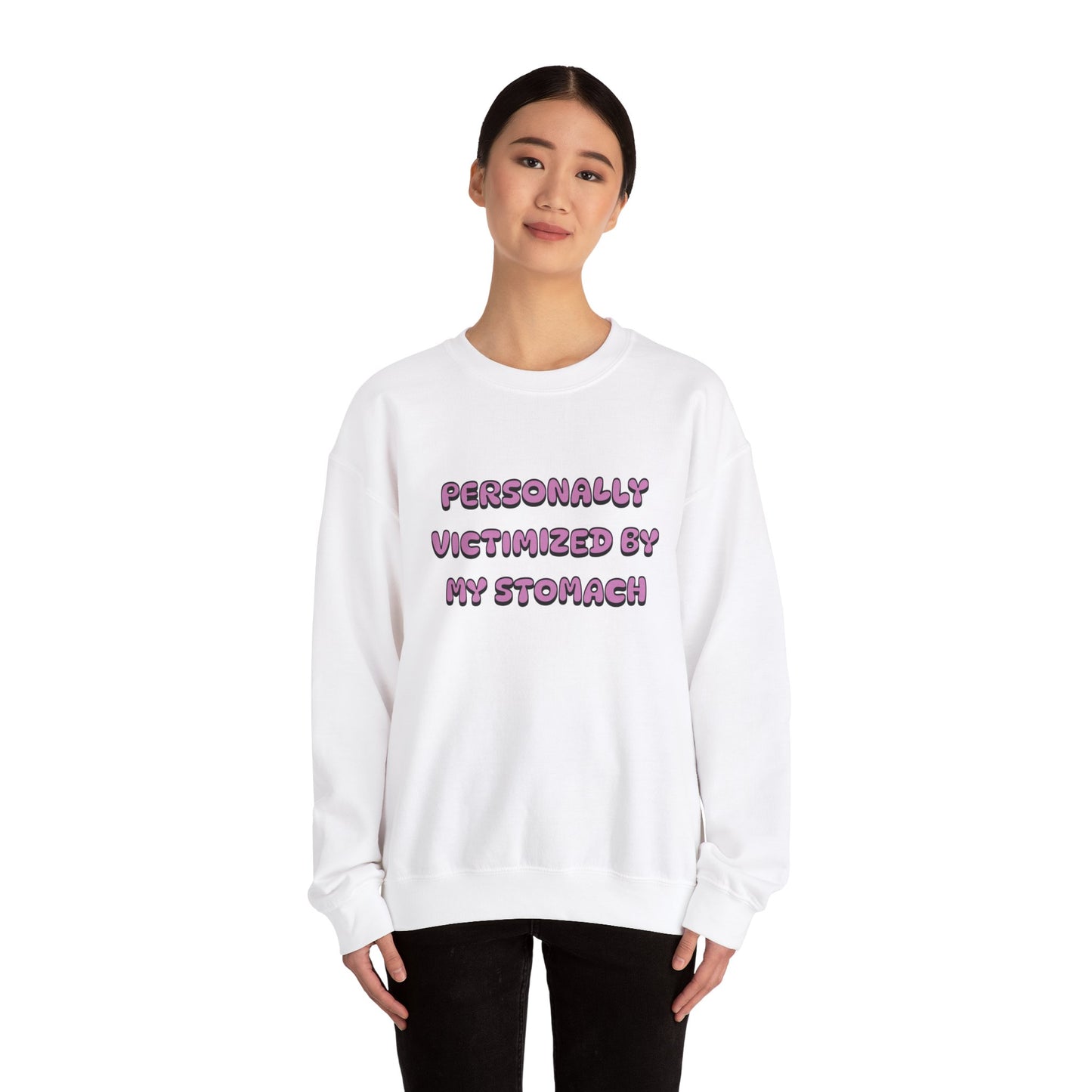 'Personally Victimized by My Stomach' Unisex Crewneck Sweatshirt