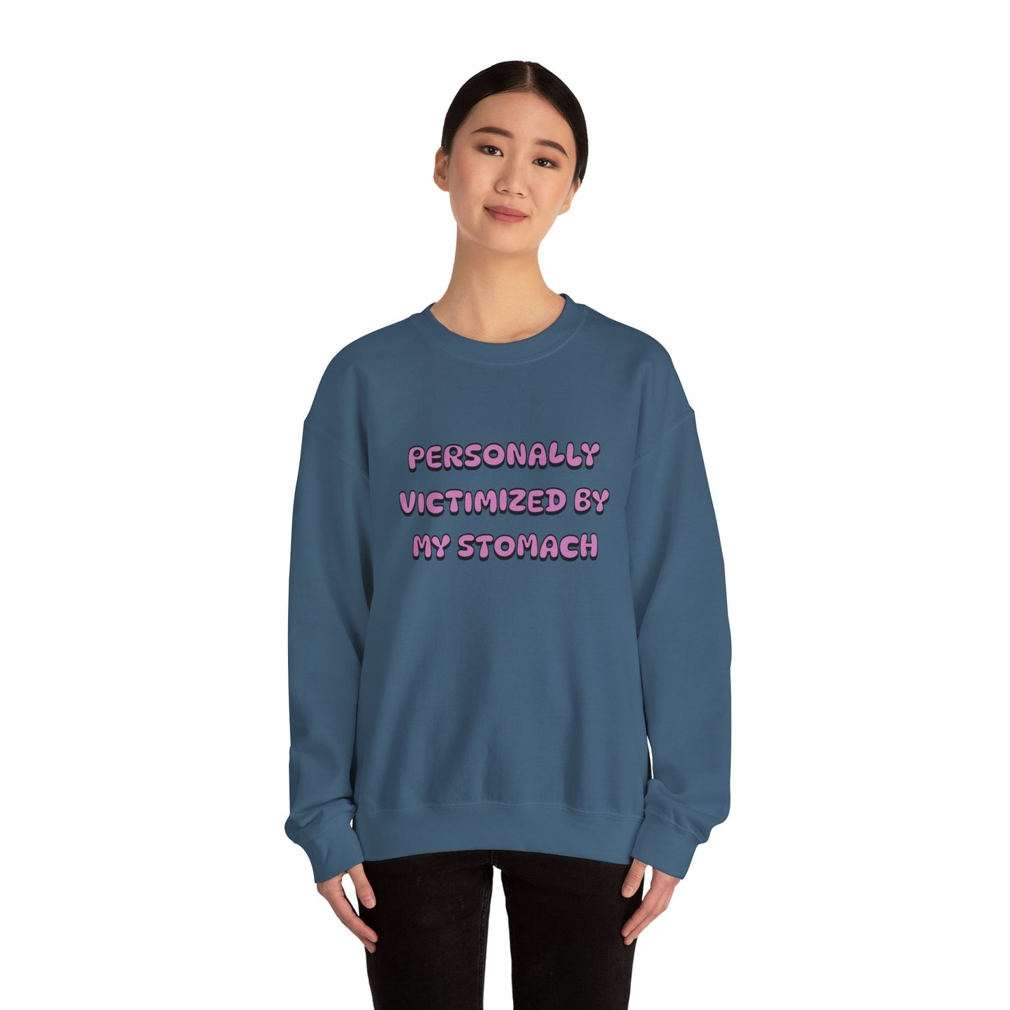 'Personally Victimized by My Stomach' Unisex Crewneck Sweatshirt