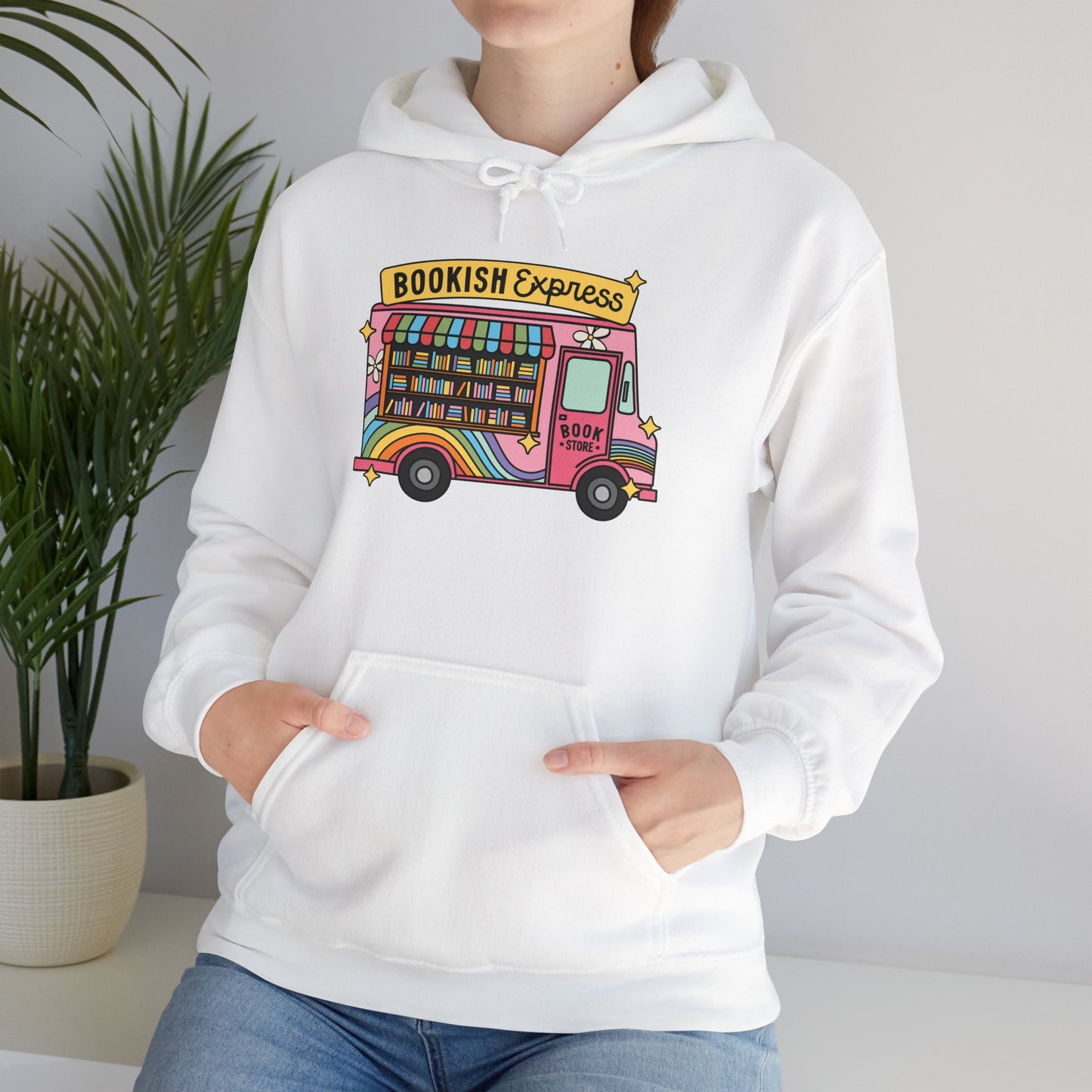 Bookish Express Hoodie - Cozy Unisex Heavy Blend Sweatshirt