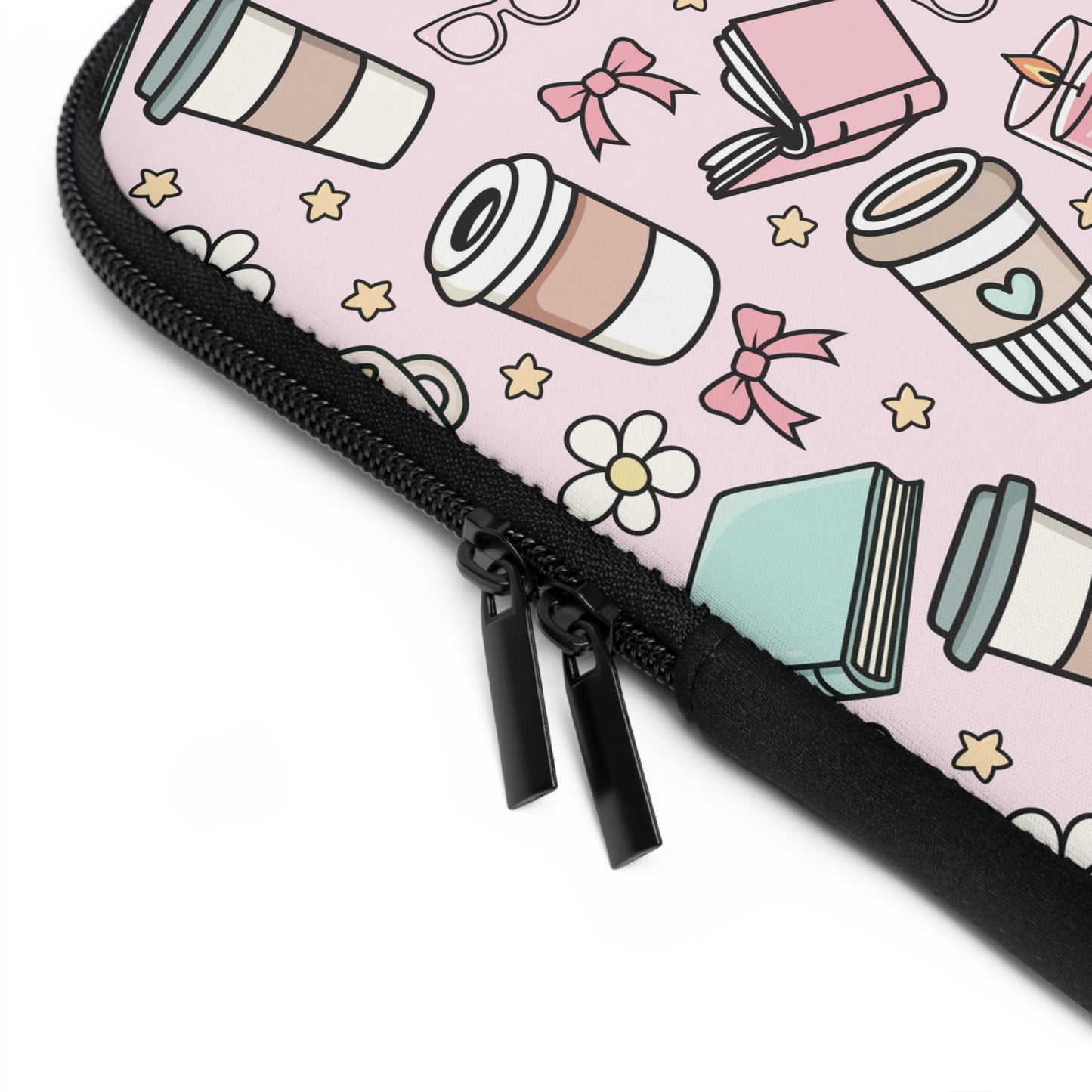 Books & Coffee Laptop Sleeve - Stylish Tech Accessory for Students and Professionals