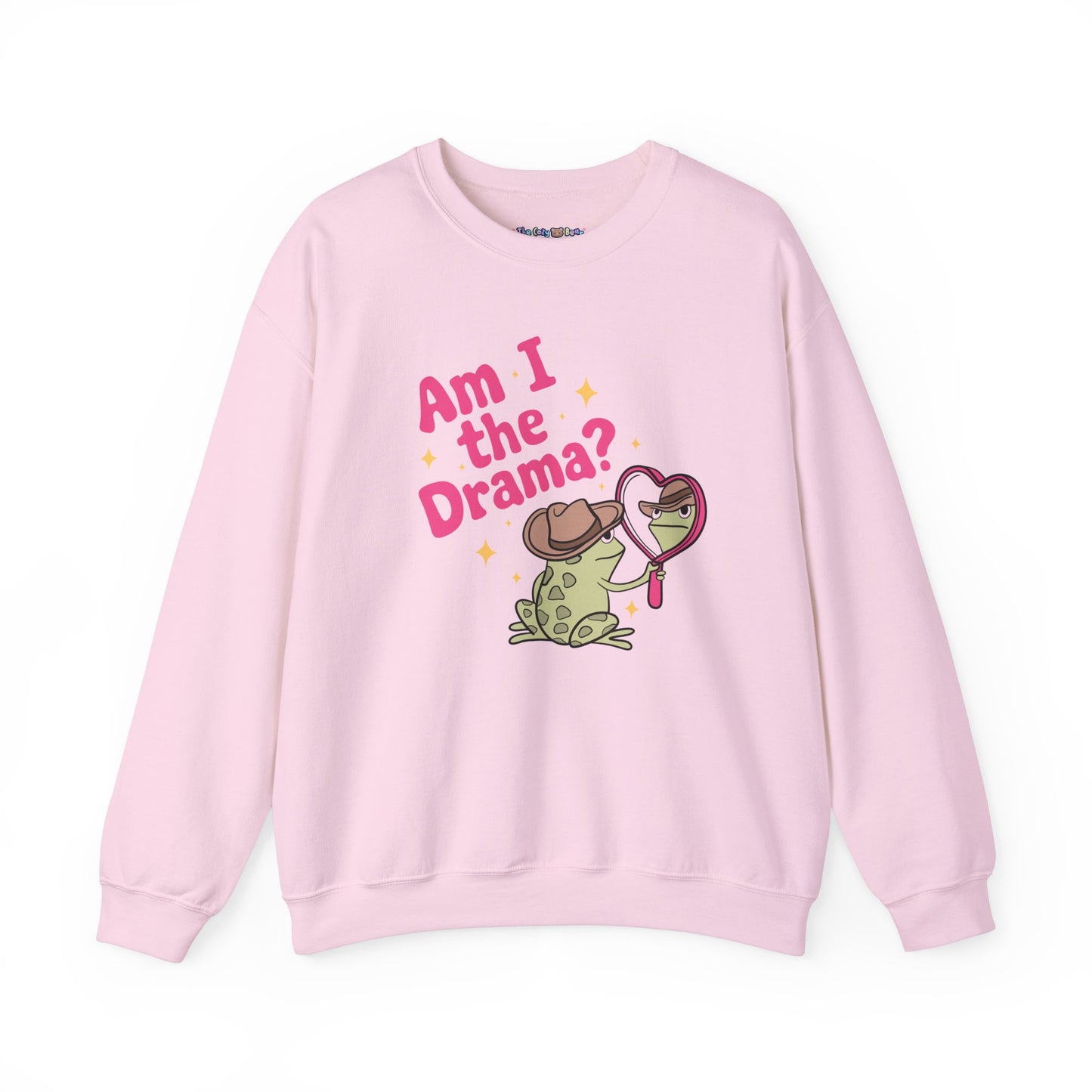 Am I The Drama? Funny Frog Unisex Crewneck Sweatshirt
