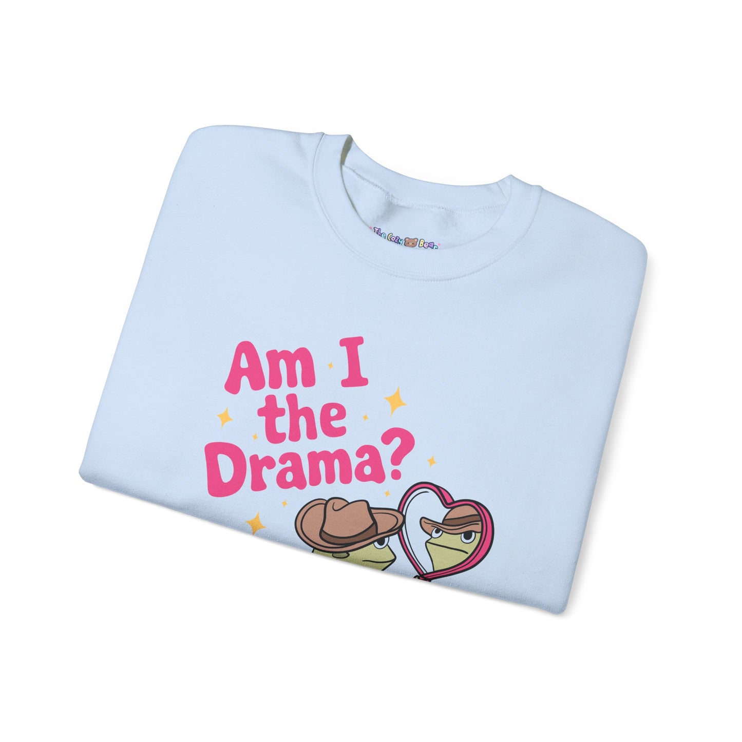 Am I The Drama? Funny Frog Unisex Crewneck Sweatshirt