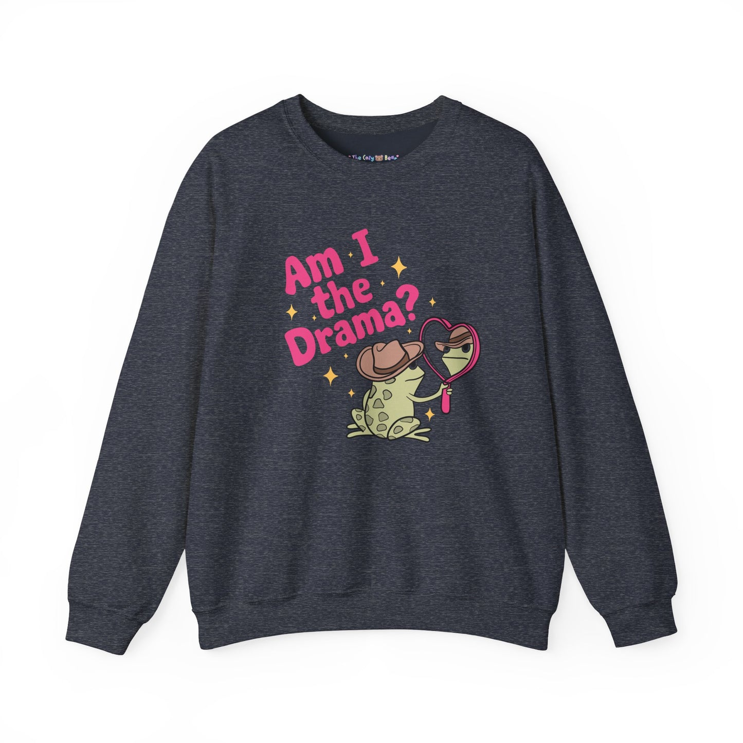Am I The Drama? Funny Frog Unisex Crewneck Sweatshirt