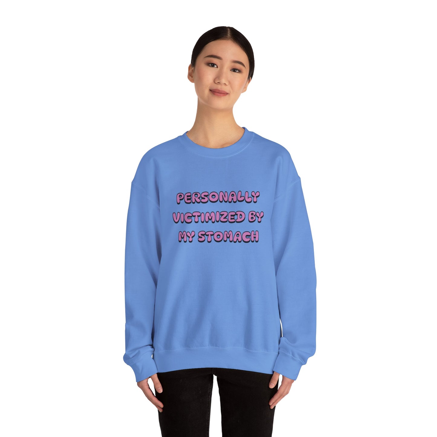 'Personally Victimized by My Stomach' Unisex Crewneck Sweatshirt