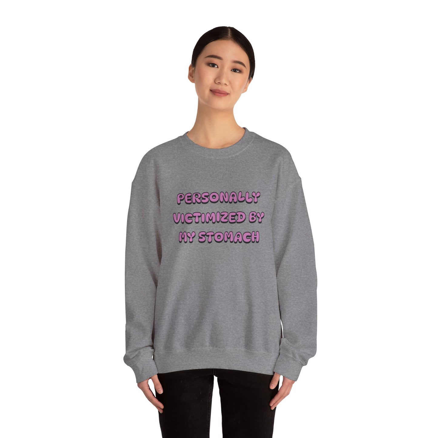 'Personally Victimized by My Stomach' Unisex Crewneck Sweatshirt
