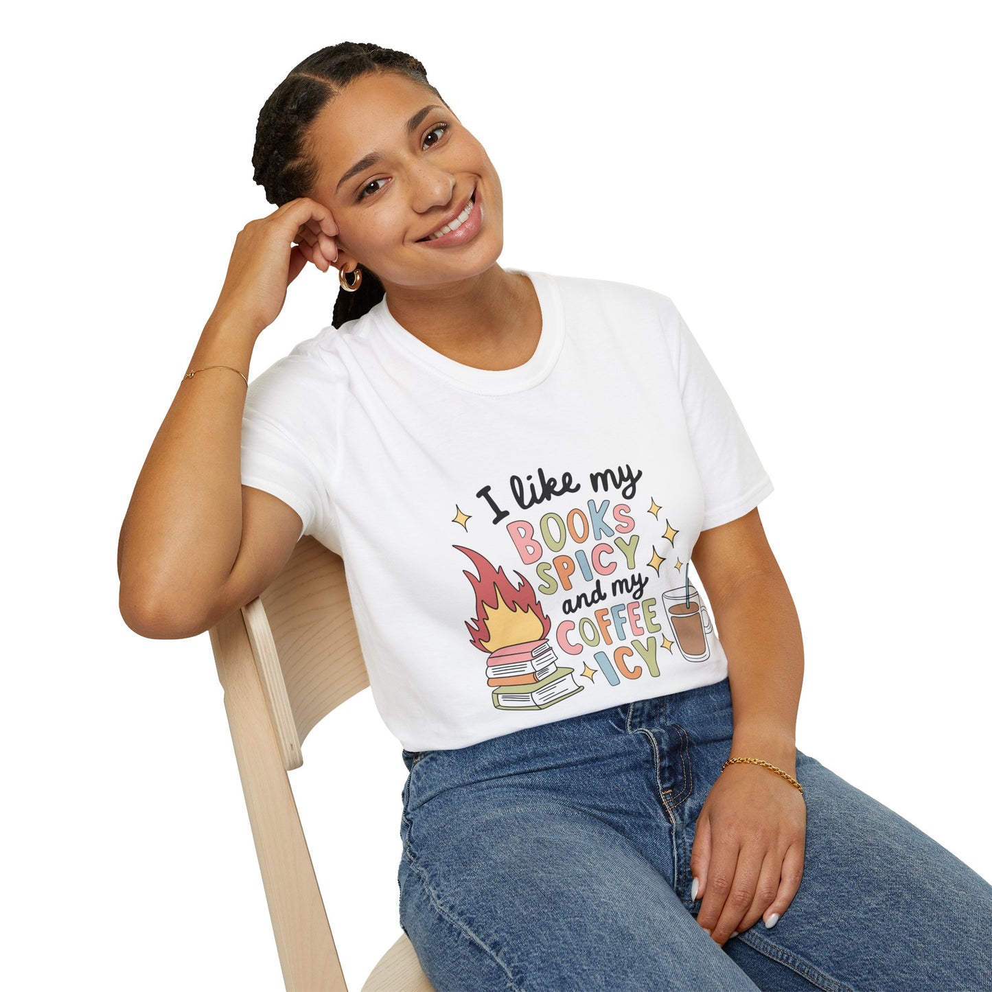 I Like My Books Spicy & Coffee Icy T-Shirt