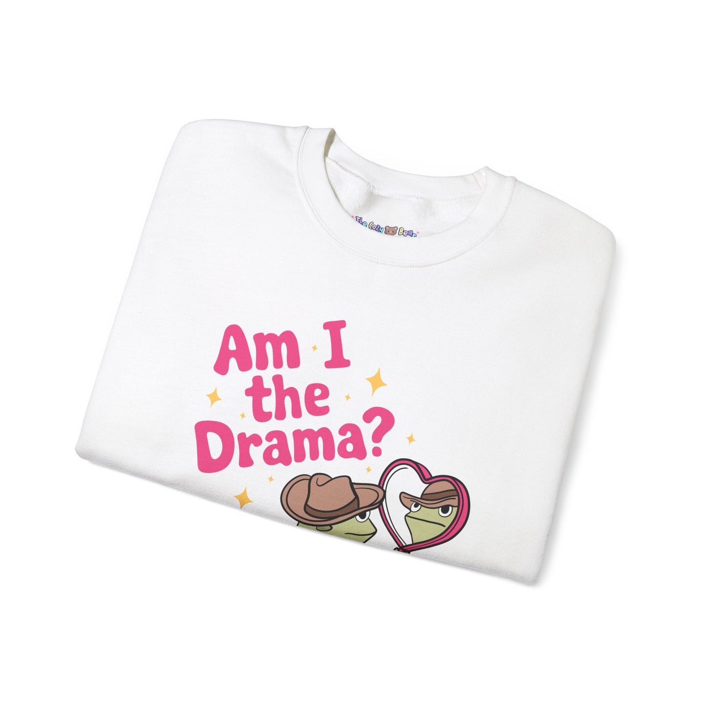 Am I The Drama? Funny Frog Unisex Crewneck Sweatshirt