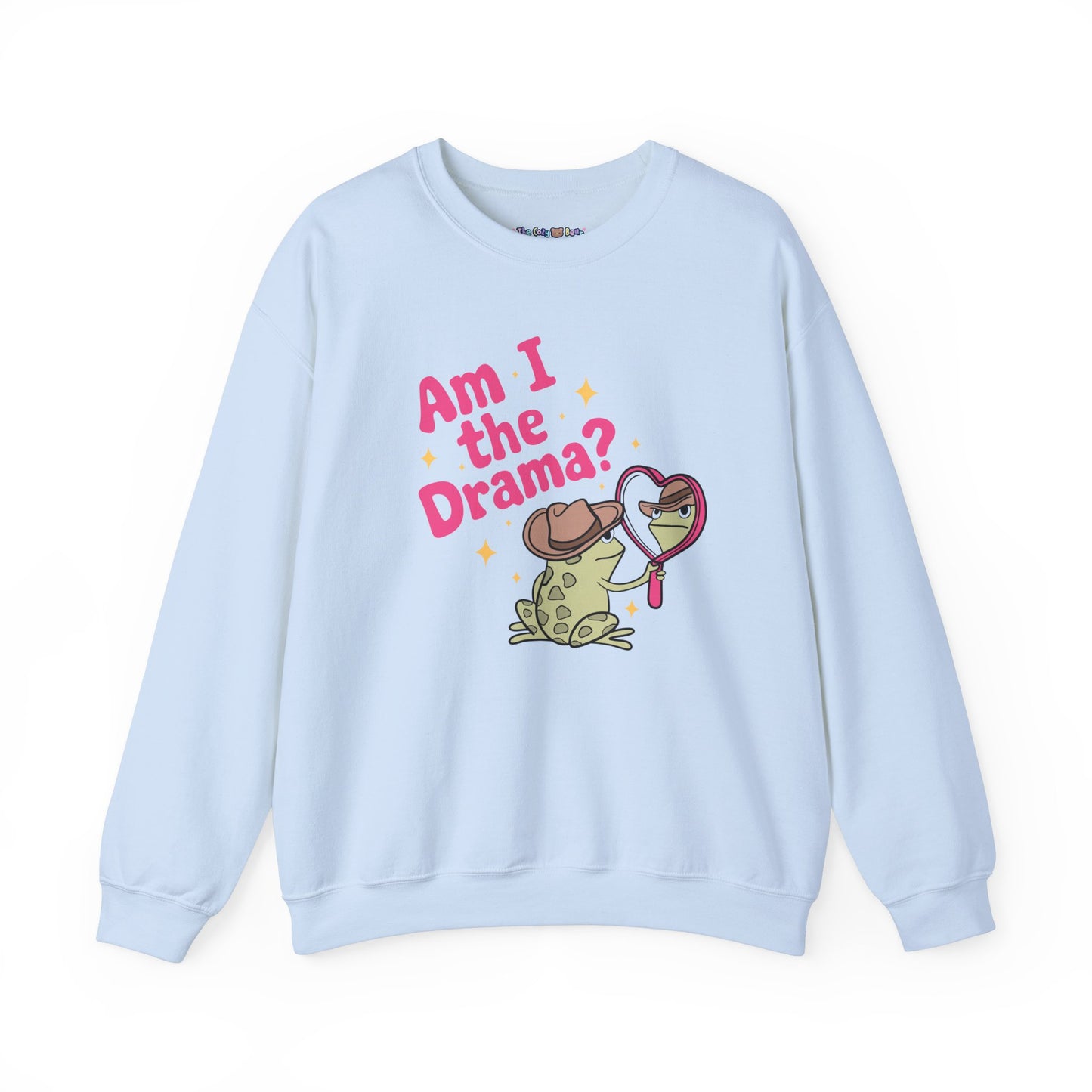 Am I The Drama? Funny Frog Unisex Crewneck Sweatshirt