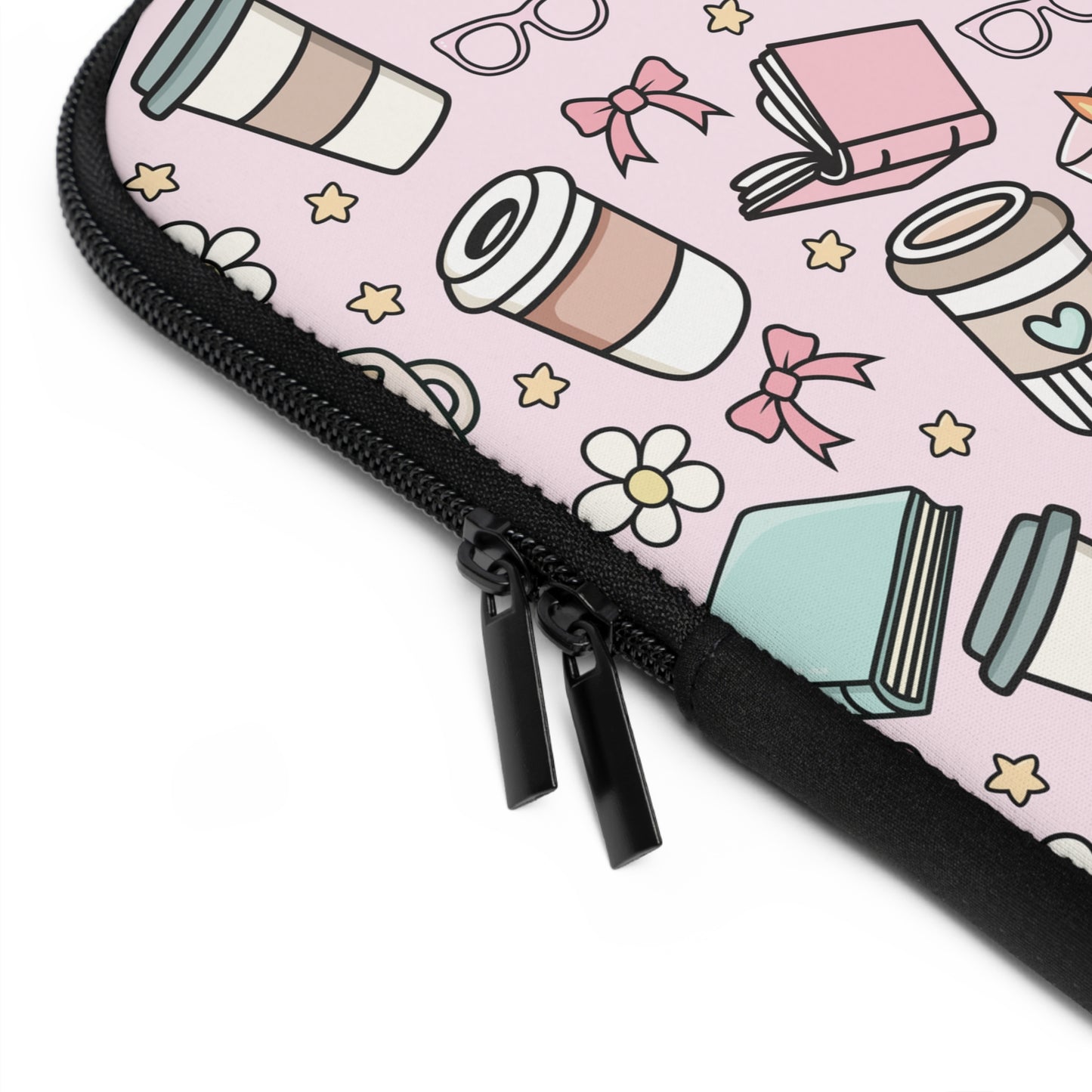 Books & Coffee Laptop Sleeve - Stylish Tech Accessory for Students and Professionals