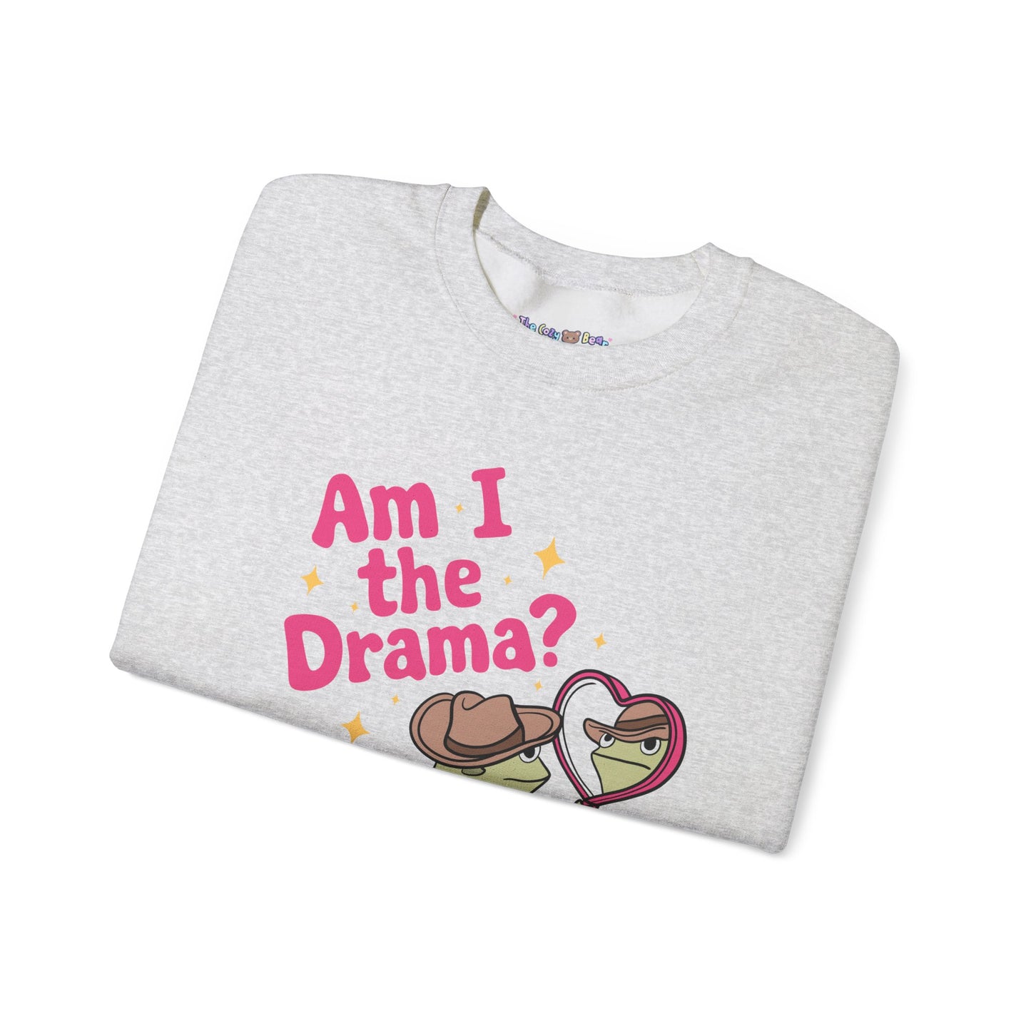 Am I The Drama? Funny Frog Unisex Crewneck Sweatshirt