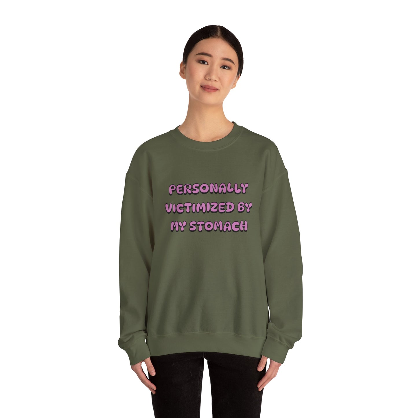 'Personally Victimized by My Stomach' Unisex Crewneck Sweatshirt