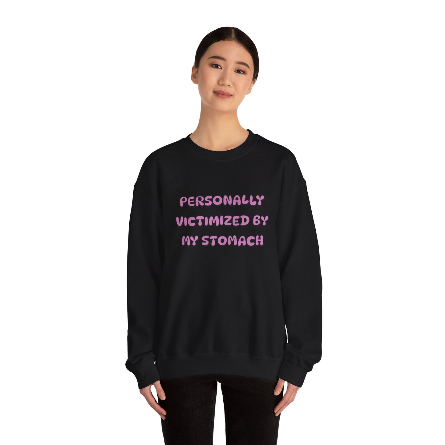 'Personally Victimized by My Stomach' Unisex Crewneck Sweatshirt