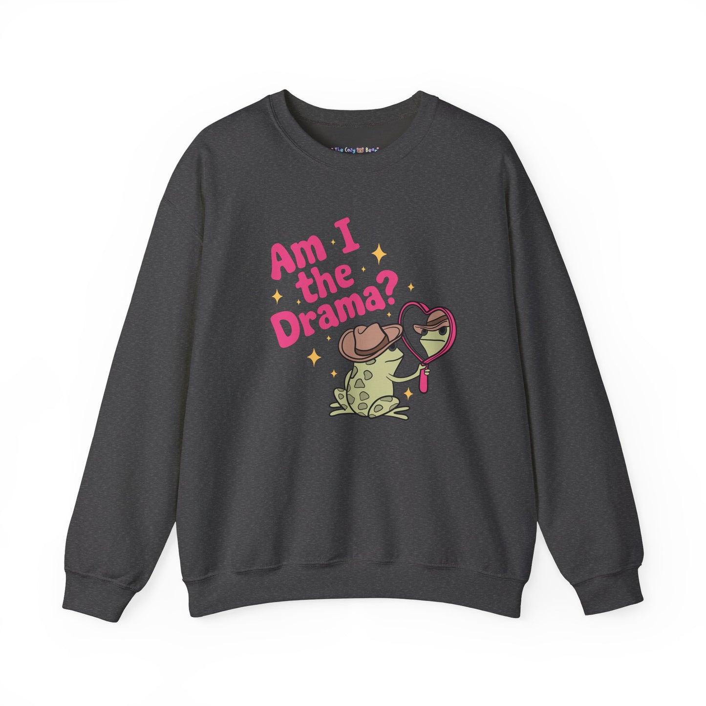 Am I The Drama? Funny Frog Unisex Crewneck Sweatshirt