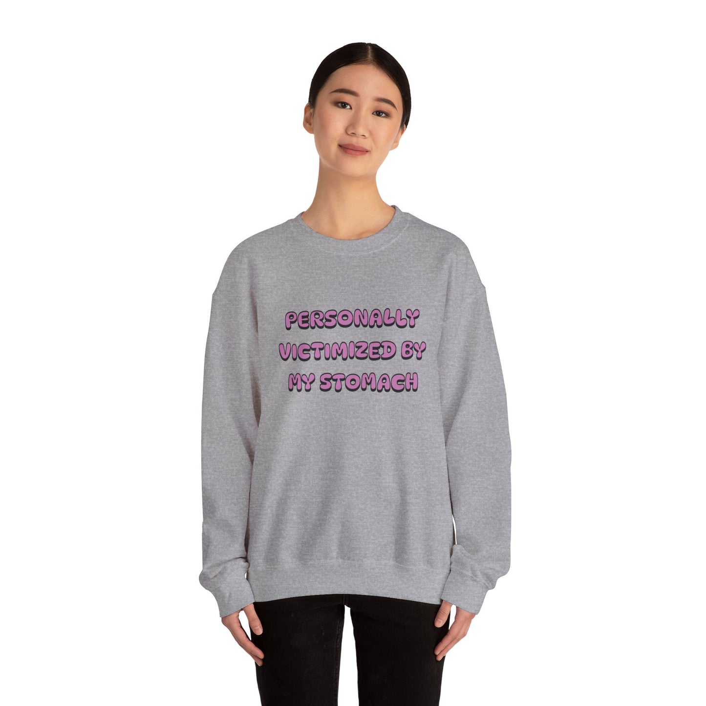 'Personally Victimized by My Stomach' Unisex Crewneck Sweatshirt