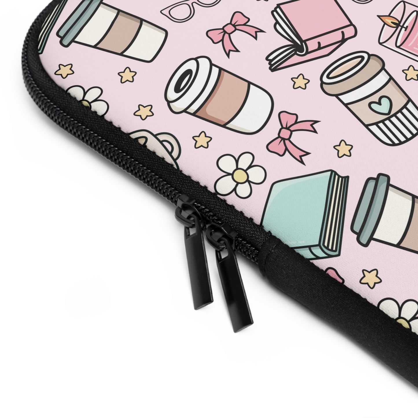 Books & Coffee Laptop Sleeve - Stylish Tech Accessory for Students and Professionals
