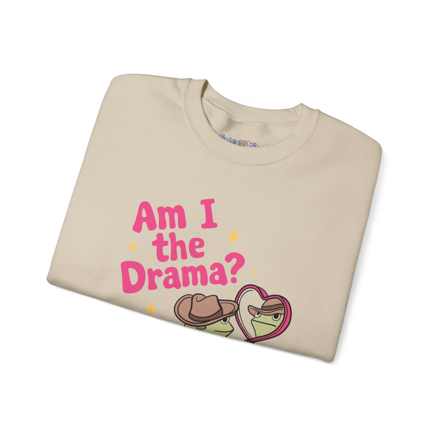 Am I The Drama? Funny Frog Unisex Crewneck Sweatshirt
