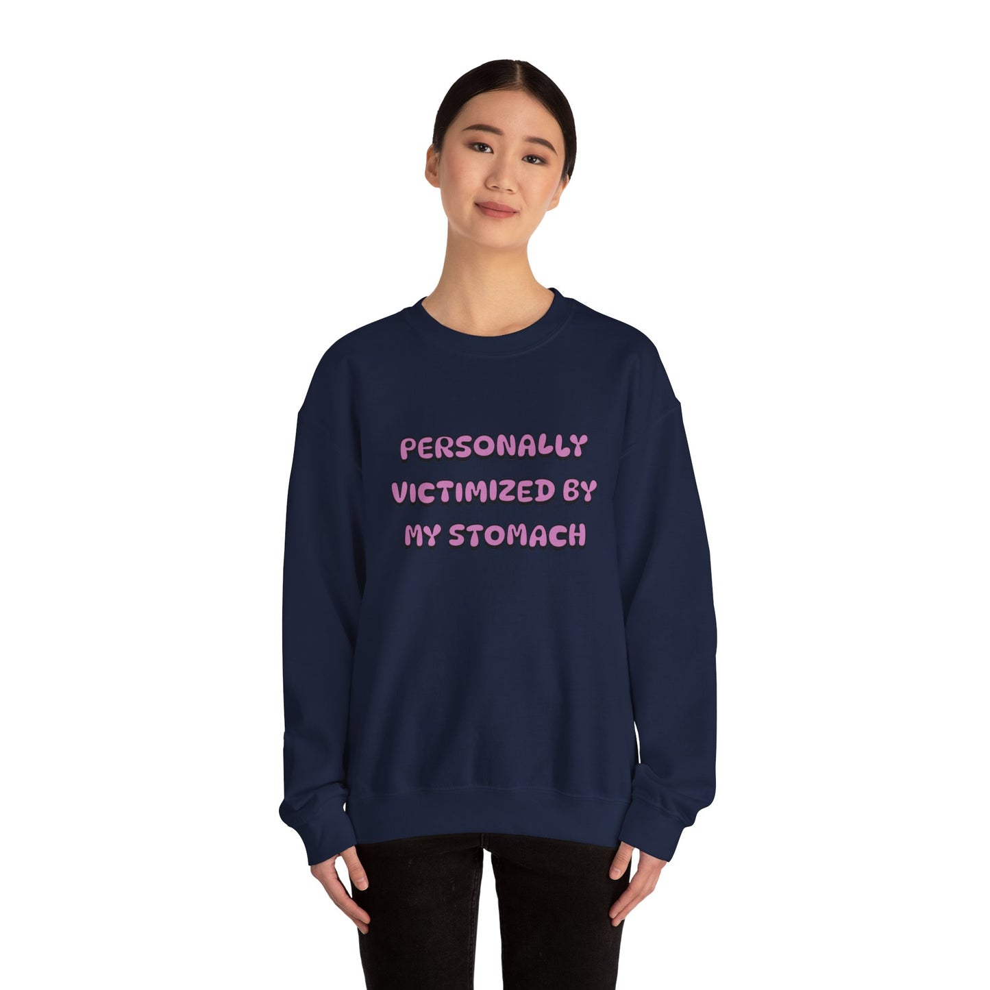 'Personally Victimized by My Stomach' Unisex Crewneck Sweatshirt