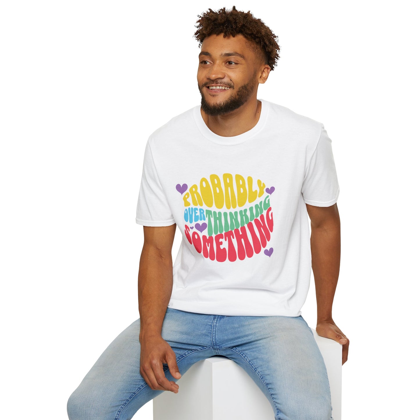 'Probably Overthinking Something' Unisex Softstyle T-Shirt