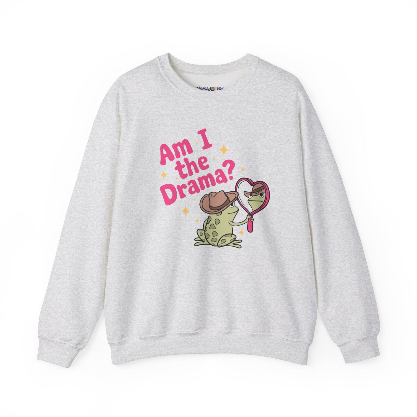 Am I The Drama? Funny Frog Unisex Crewneck Sweatshirt