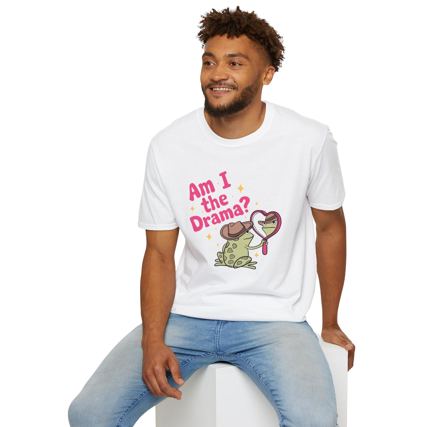 Am I the Drama? Funny Unisex Softstyle T-Shirt