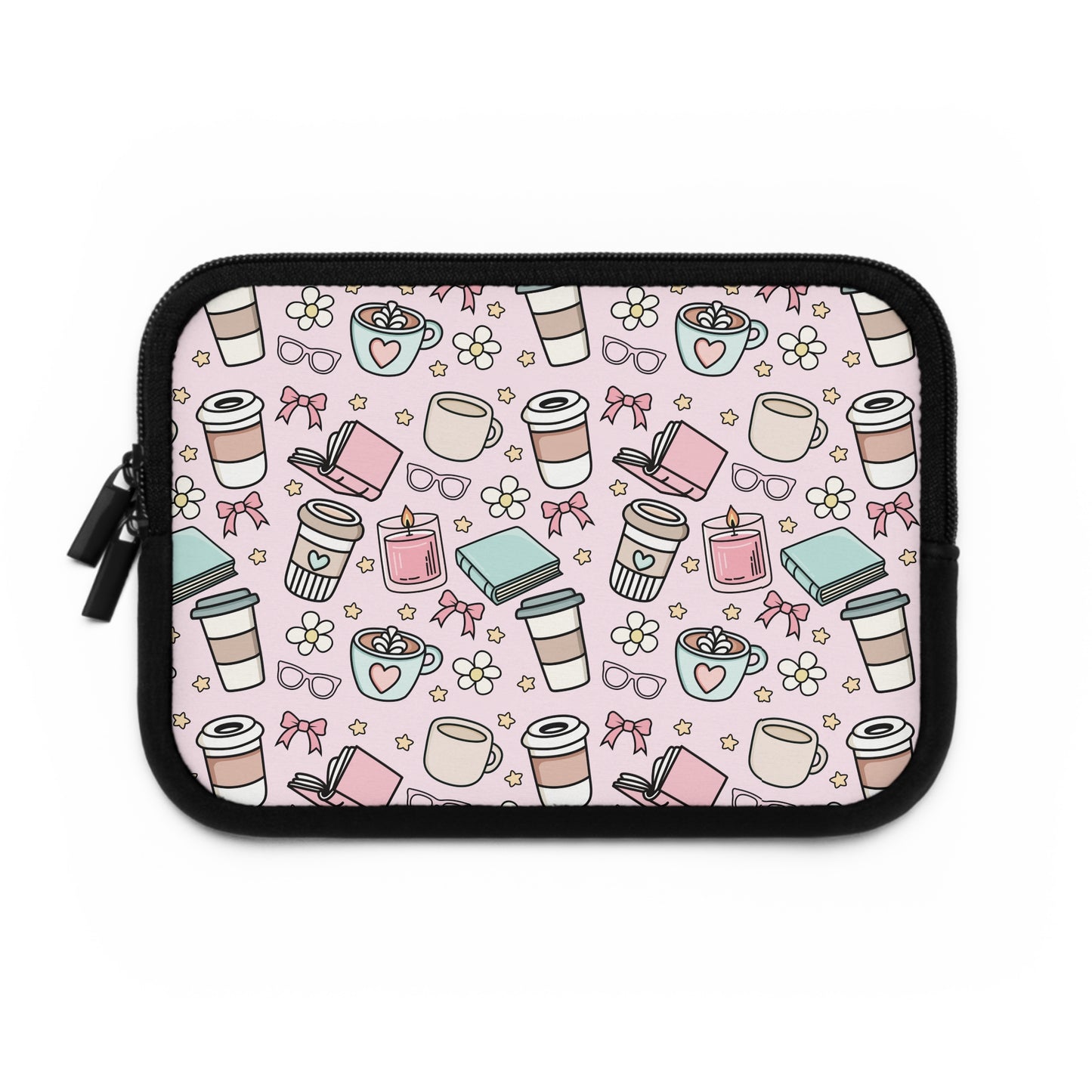 Books & Coffee Laptop Sleeve - Stylish Tech Accessory for Students and Professionals