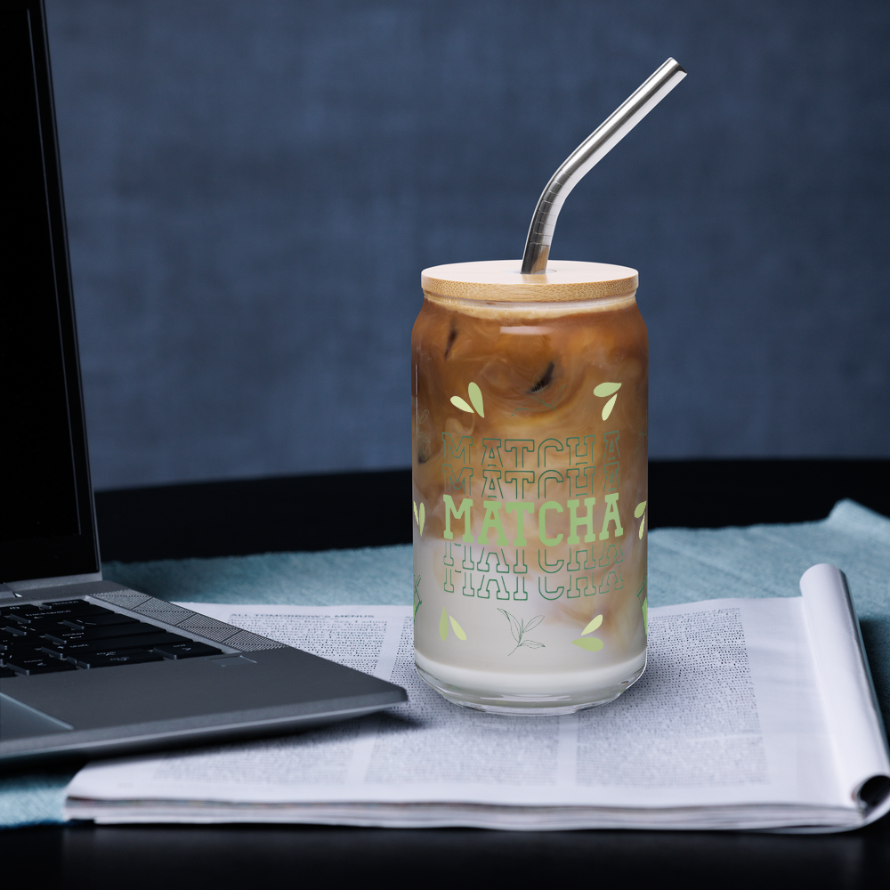 Matcha 16 oz. Glass cup